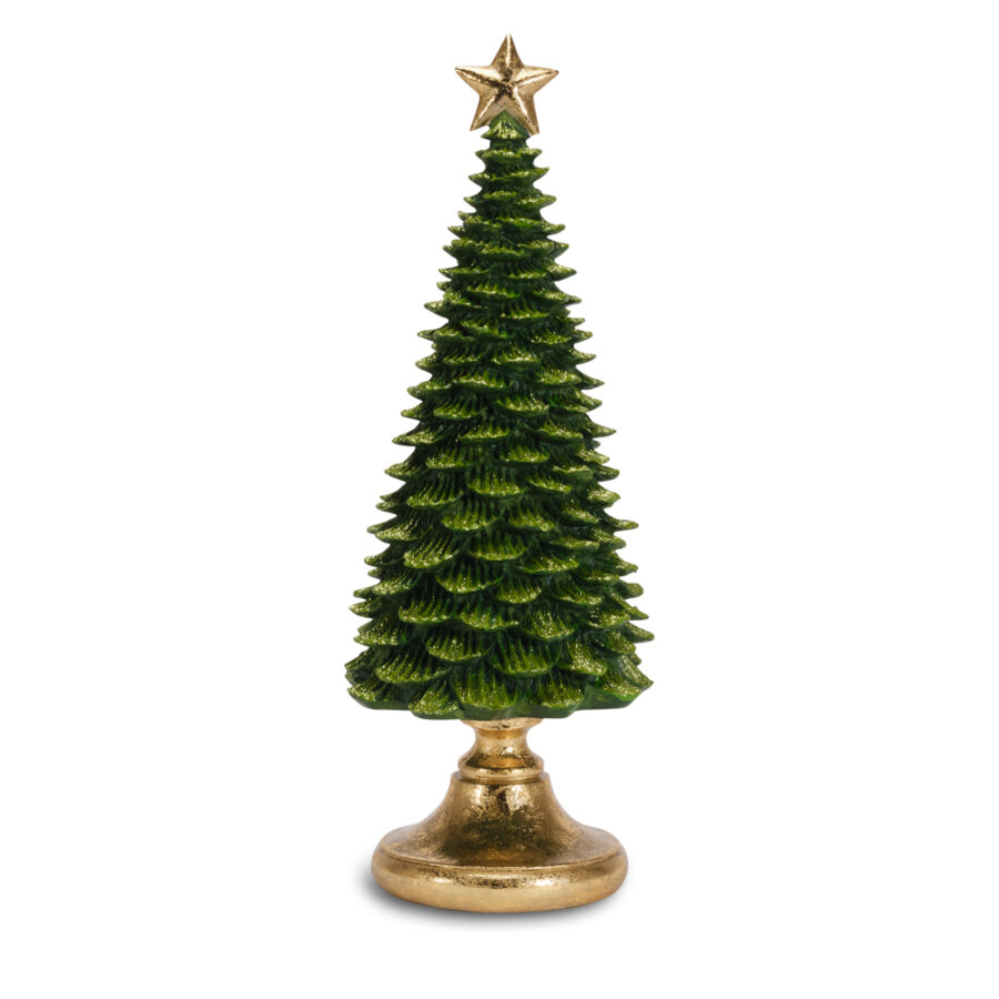 ALBERO VERDE GLITTER ORO