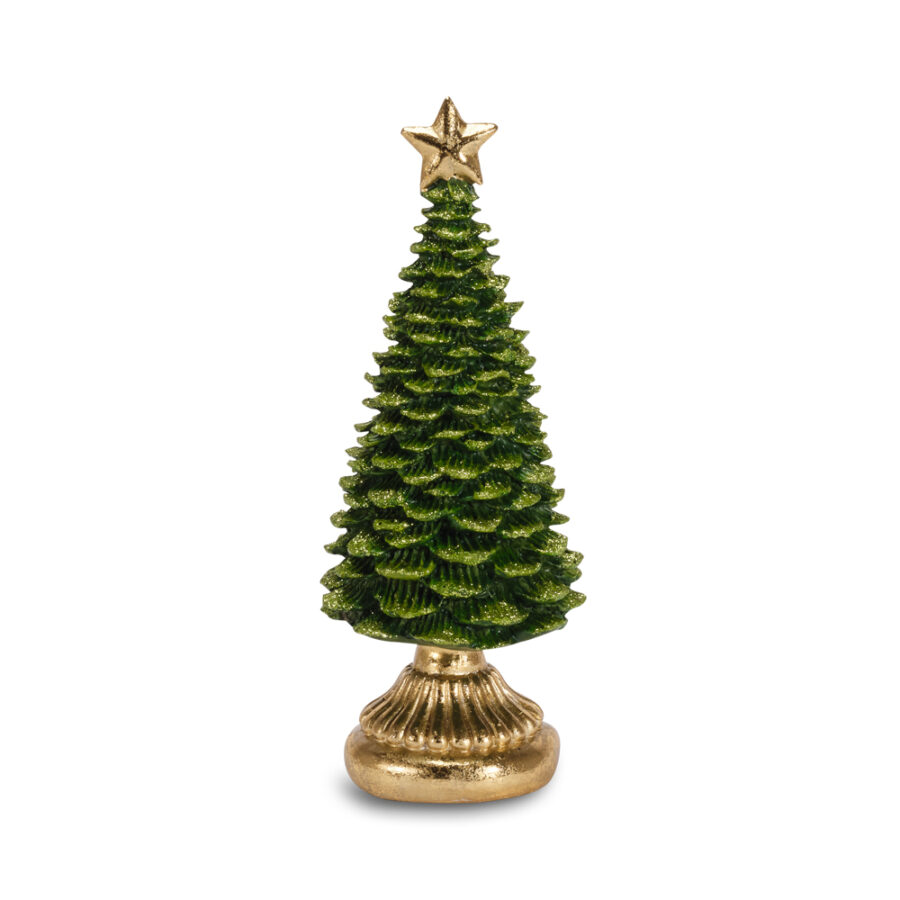 ALBERO VERDE GLITTER ORO